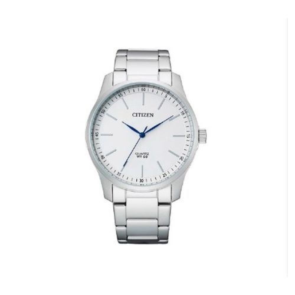 RELOJ MARCA CITIZEN   CON  EXTENCIBLE  METAL PLATA      ACERO INOXIDABLE CON FECHADOR CON  CRISTAL MINERAL  RESISTENTE AL AGUA 50 MTS  SI NO SE ABRE SOLO SE GRAB EN LA TAPA imagen